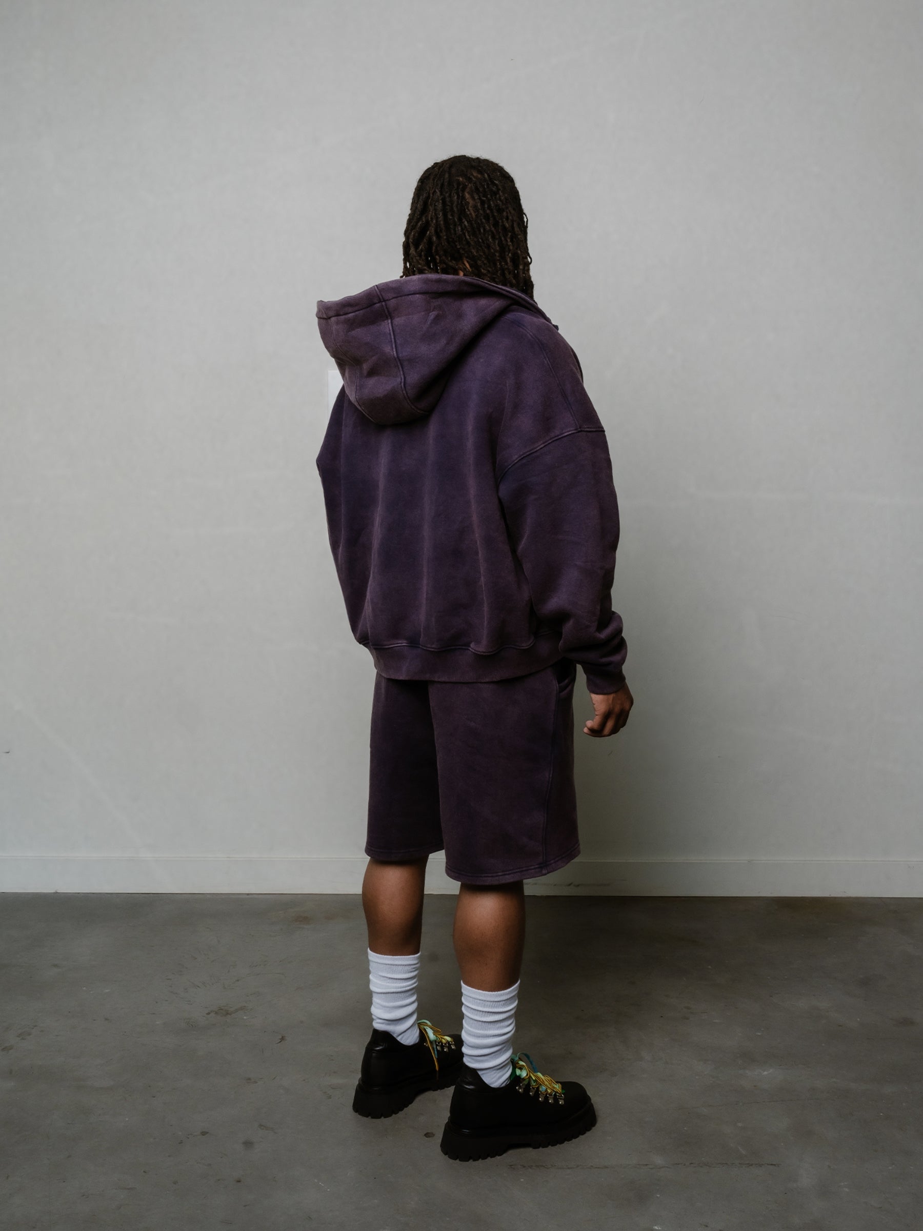 TOUSUNI WASHED PURPLE HOODIE