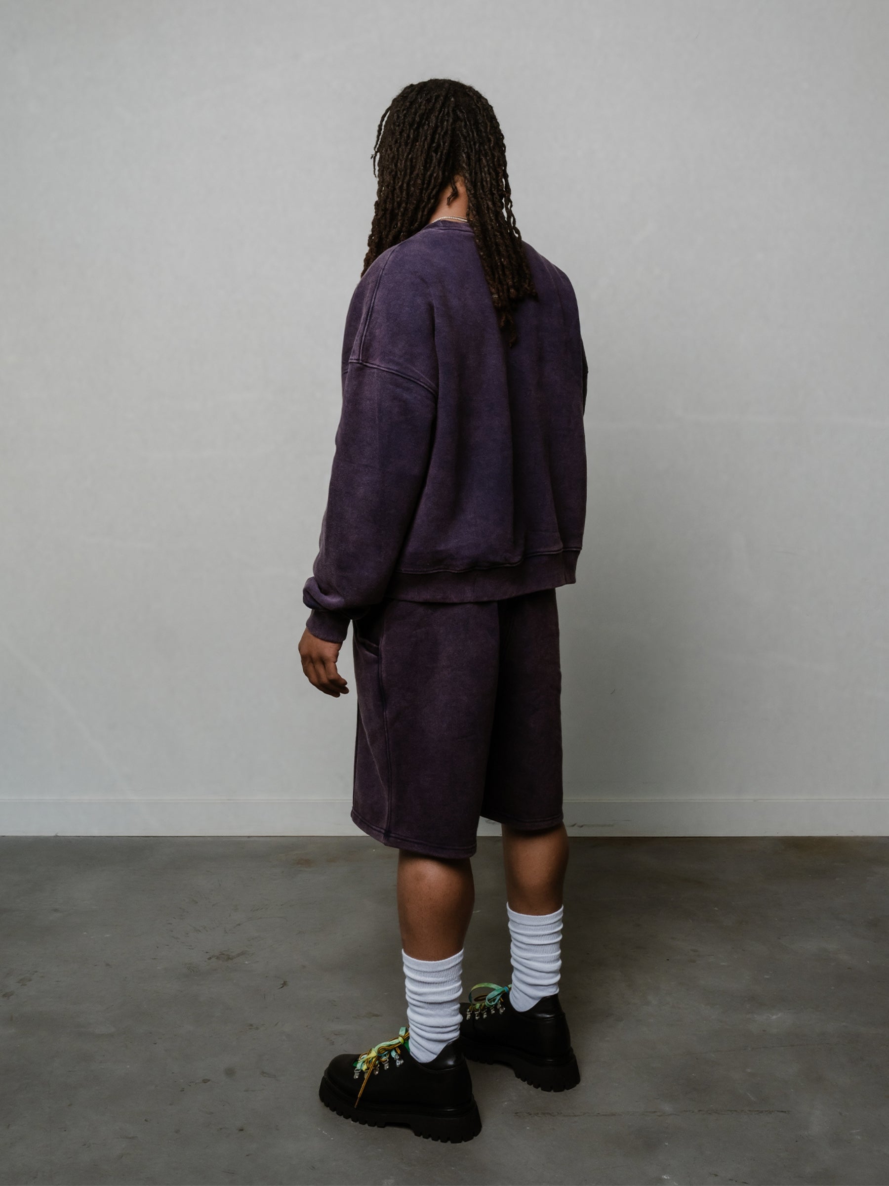 TOUSUNI WASHED PURPLE CREWNECK