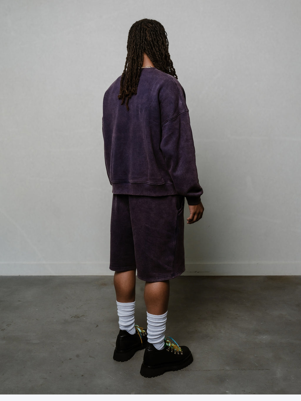 TOUSUNI WASHED PURPLE CREWNECK