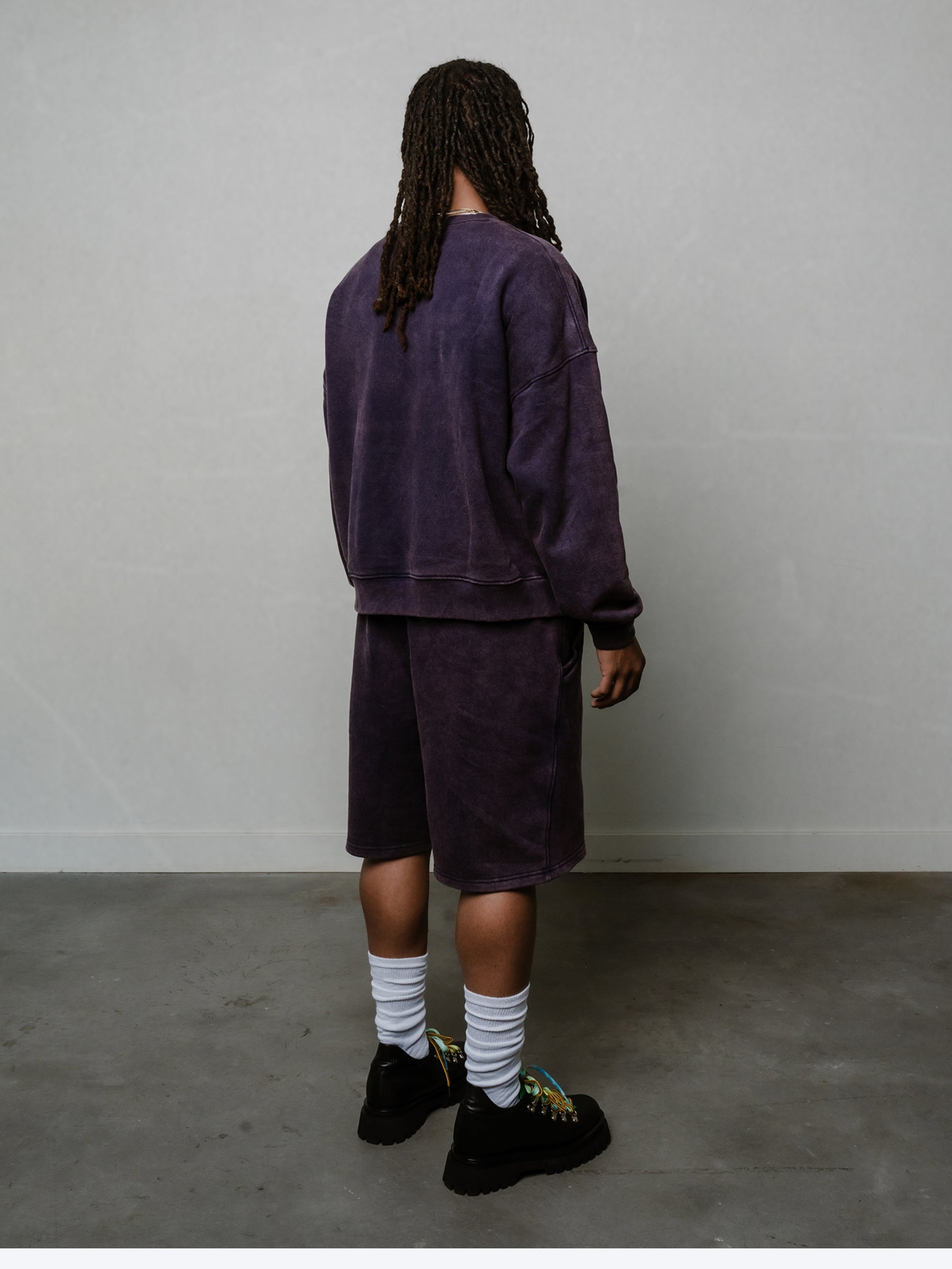 TOUSUNI WASHED PURPLE CREWNECK