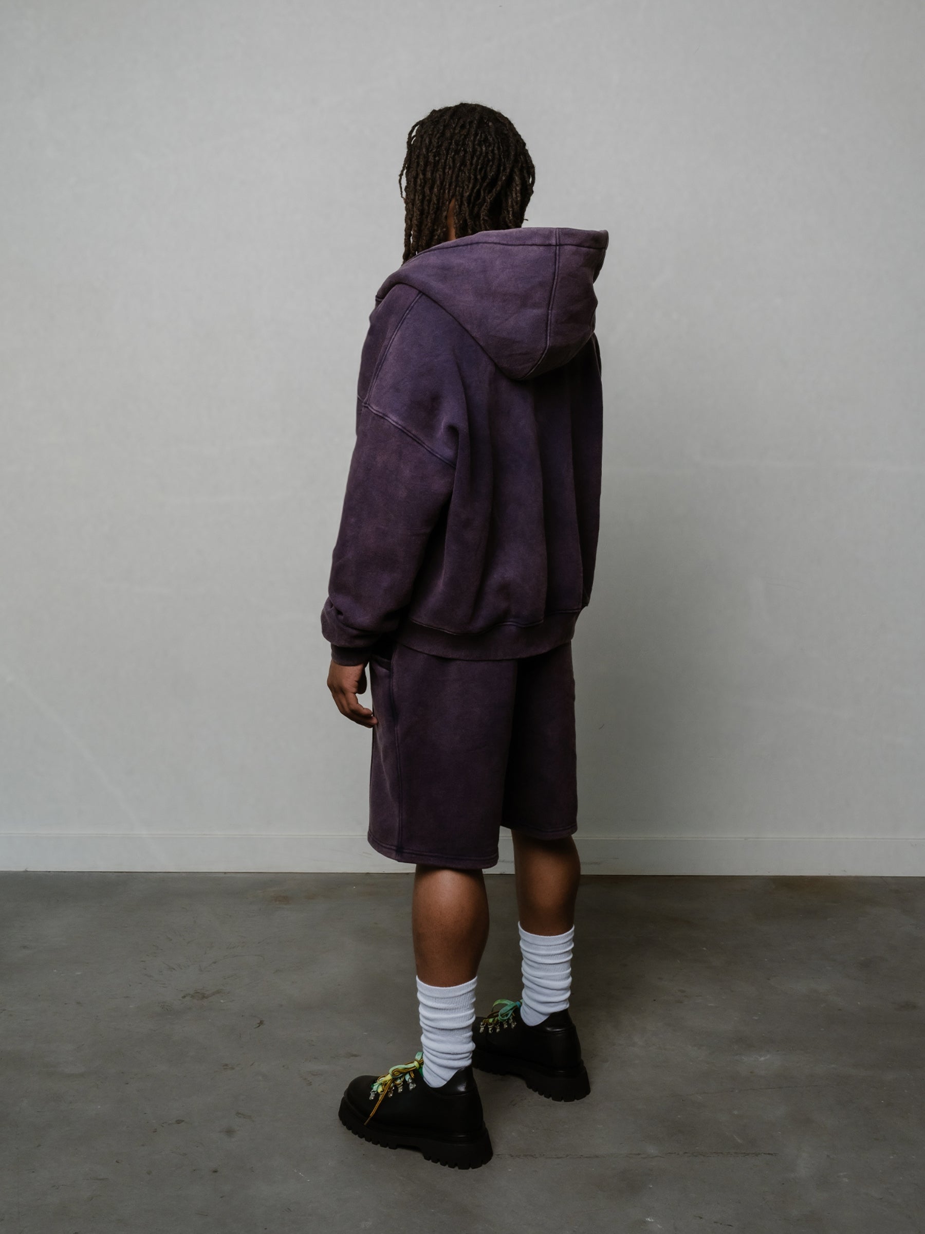 TOUSUNI WASHED PURPLE HOODIE
