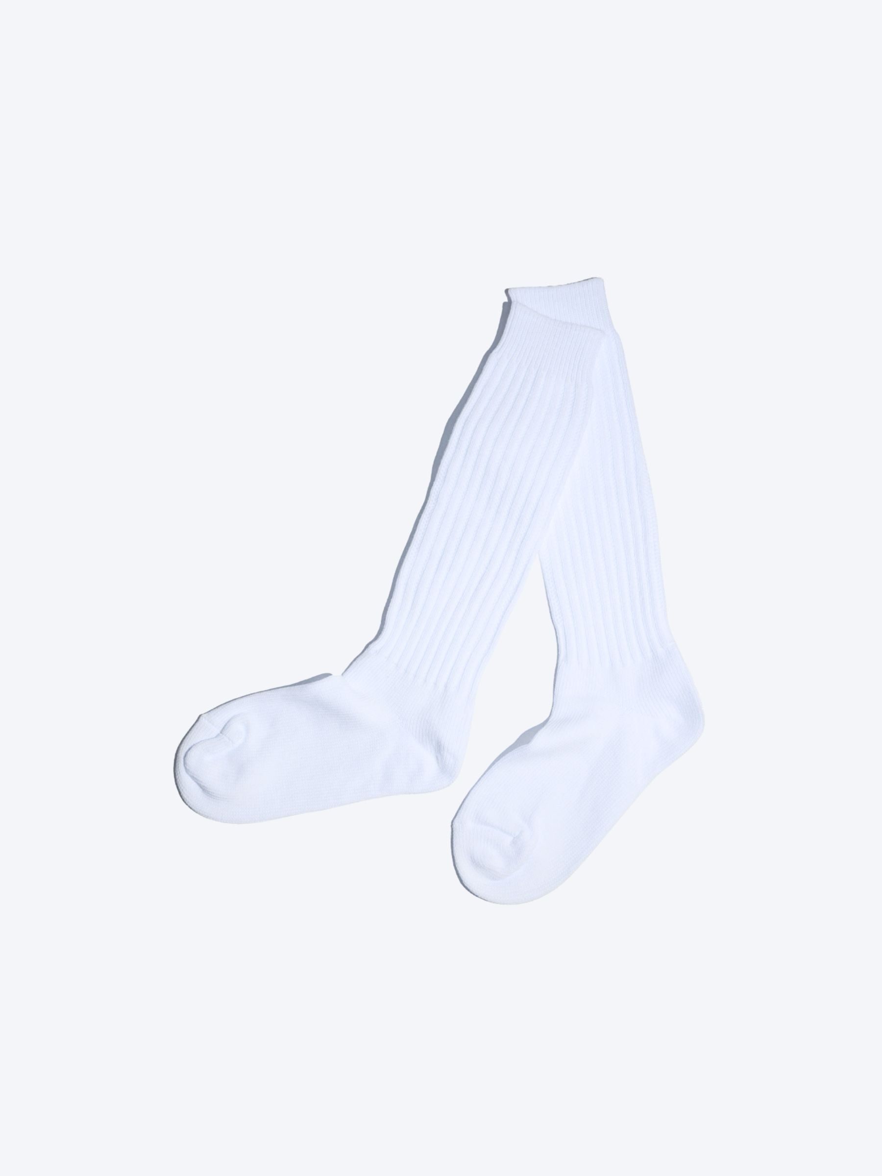 WHITE "LALA" SLOUCHED SOCKS